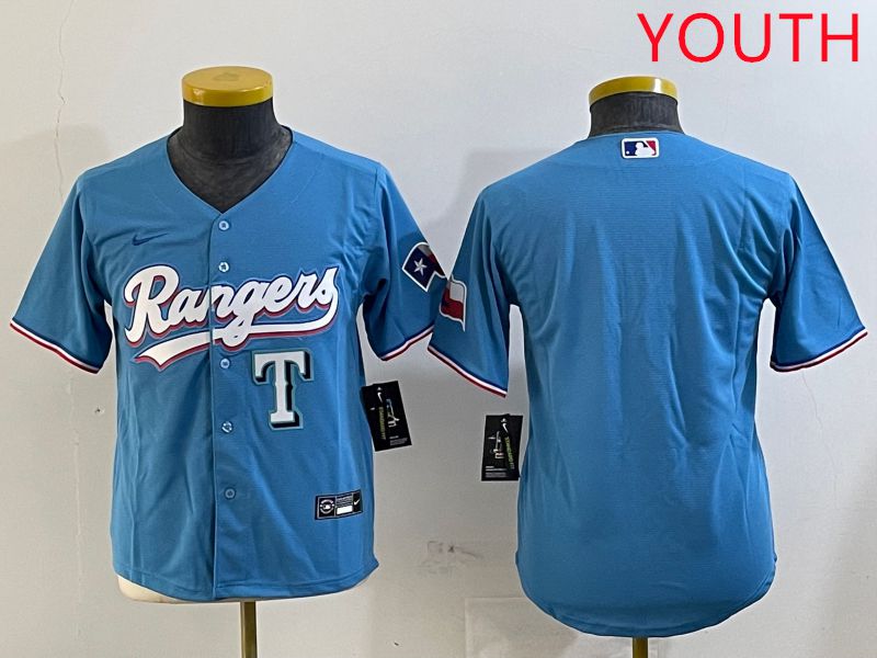 Youth Texas Rangers Blank Light Blue Game 2025 Nike MLB Jersey style 2->youth mlb jersey->Youth Jersey